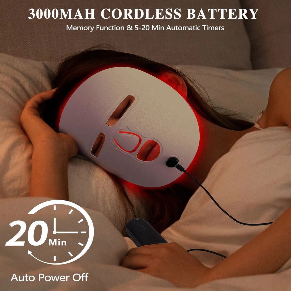 Red Light Recovery Mask — 660nm LED Light Therapy Face Mask | Skin Recovery, Tone & Post-Stress Glow
