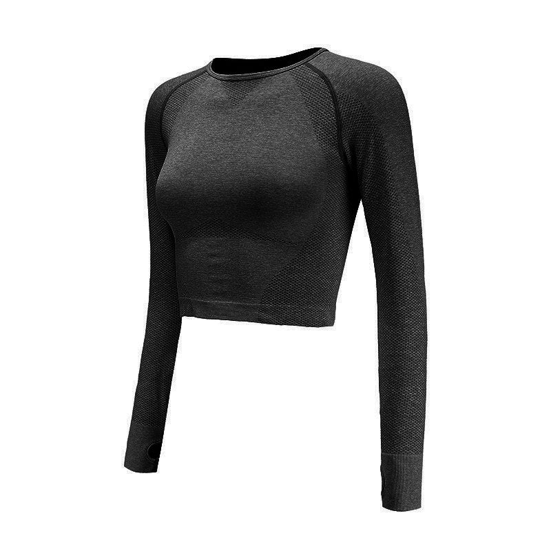 Seamless Long-Sleeve Crop Top