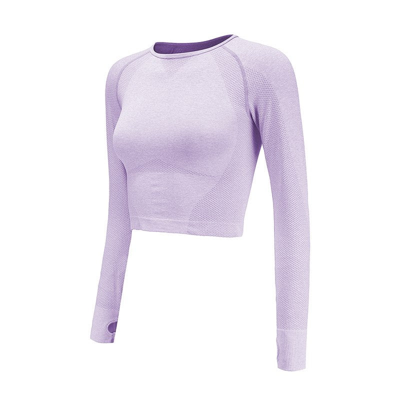 Seamless Long-Sleeve Crop Top