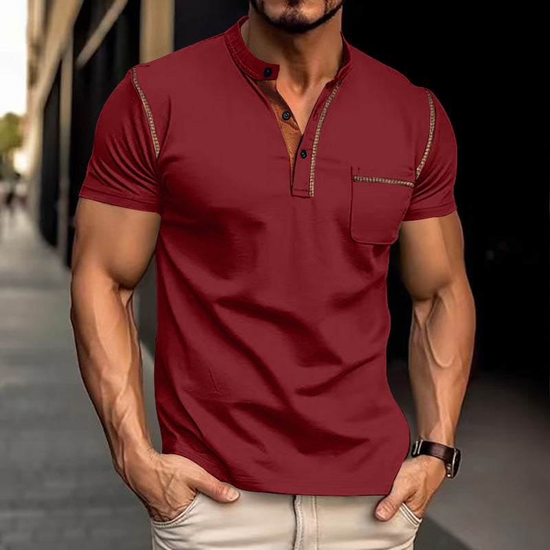 Men's Quick-Dry Henley Polo Tee