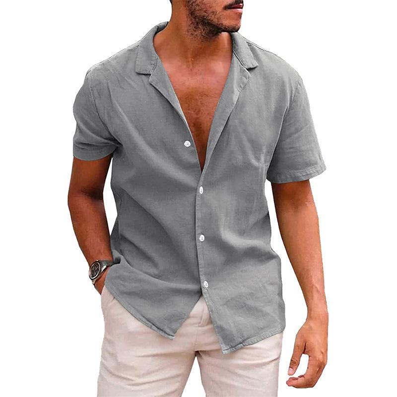 Men's Casual Button-Down Short Sleeve Shirt