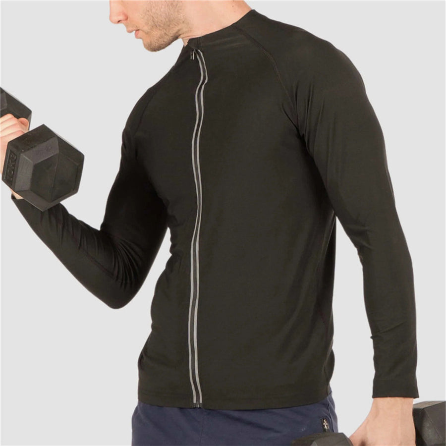 Men's Long Sleeve Zip Training Top