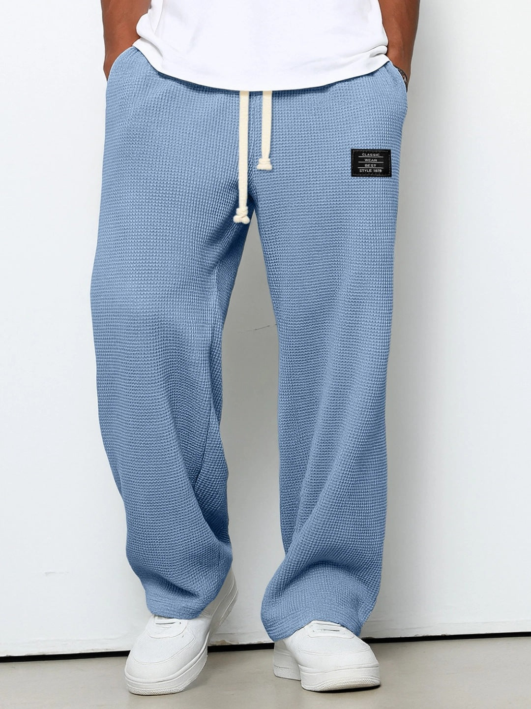 Men's Waffle-Knit Straight Pants